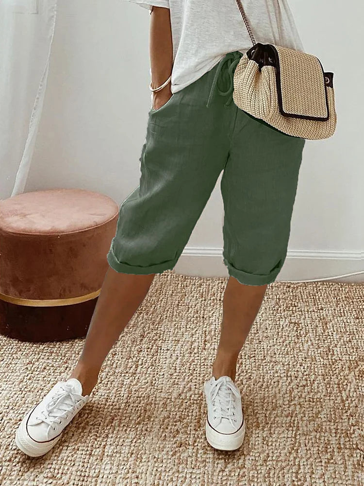 Mira | Women's Shorts Lightweight Casual Summer Drawstring Fit 3