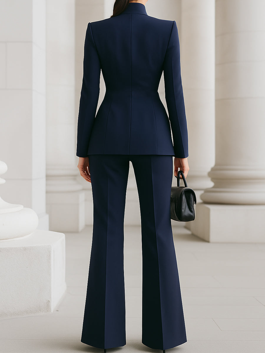 Mirabella | Tailored, Elegant Women’s Blazer Set - Navy Blazer and Pants Set 7