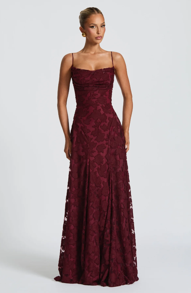 Mirella | Elegant Lace White Maxi Dress 1