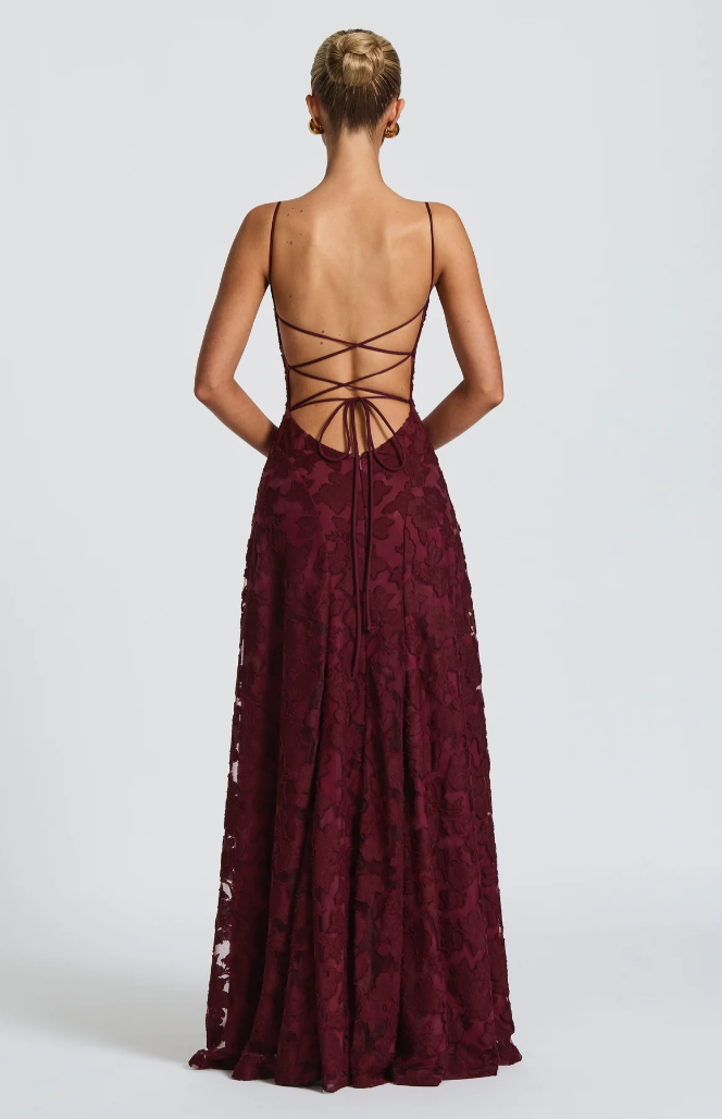 Mirella | Elegant Lace White Maxi Dress 2