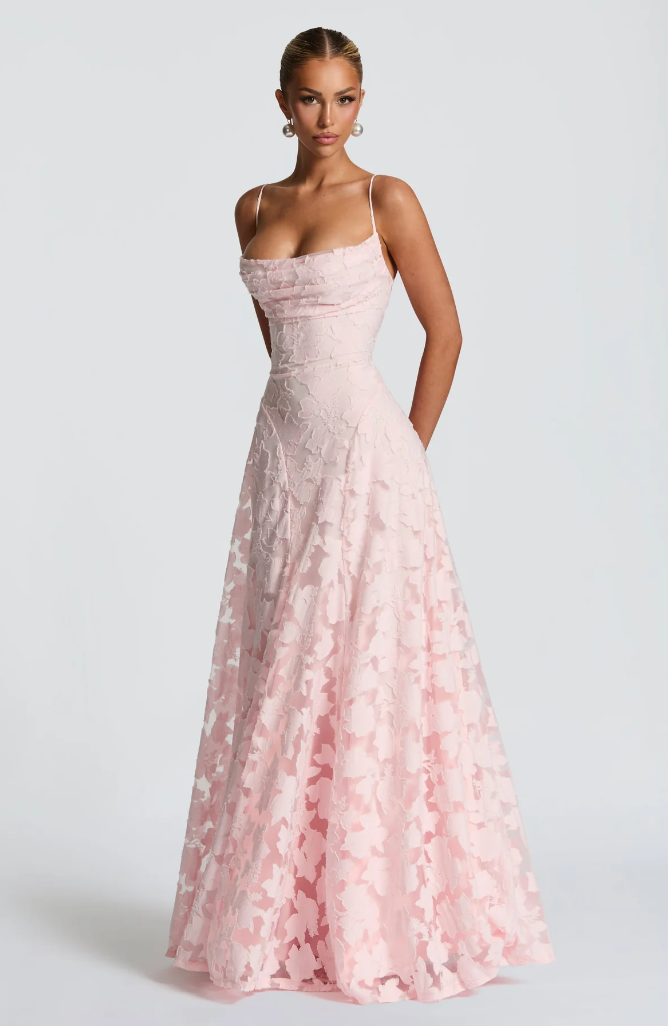Mirella | Elegant Lace White Maxi Dress 6