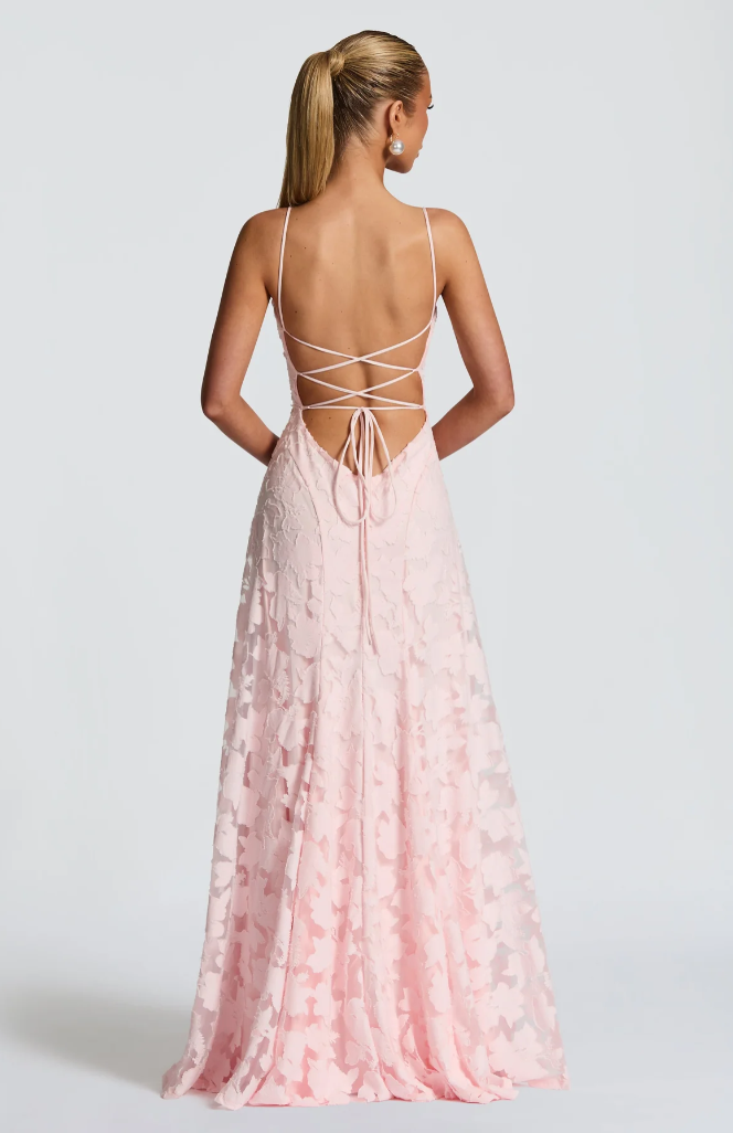 Mirella | Elegant Lace White Maxi Dress 8