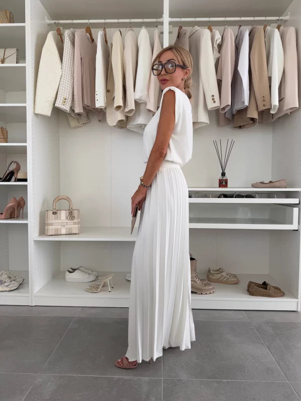 Mirella | Elegant & Comfortable Women’s Outfit – Sleeveless Top and Wide Leg Pants Set 1