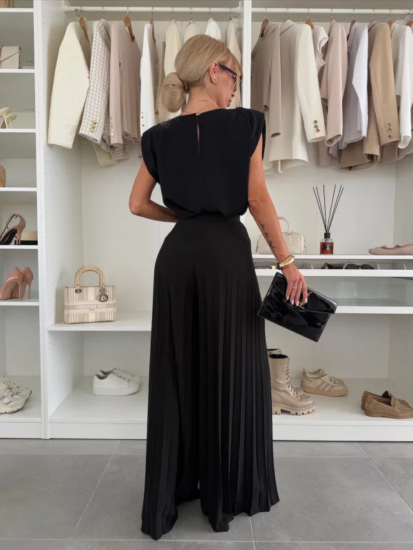 Mirella | Elegant & Comfortable Women’s Outfit – Sleeveless Top and Wide Leg Pants Set 4