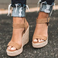 Ruby | Chic Woven Espadrille Wedge Sandals