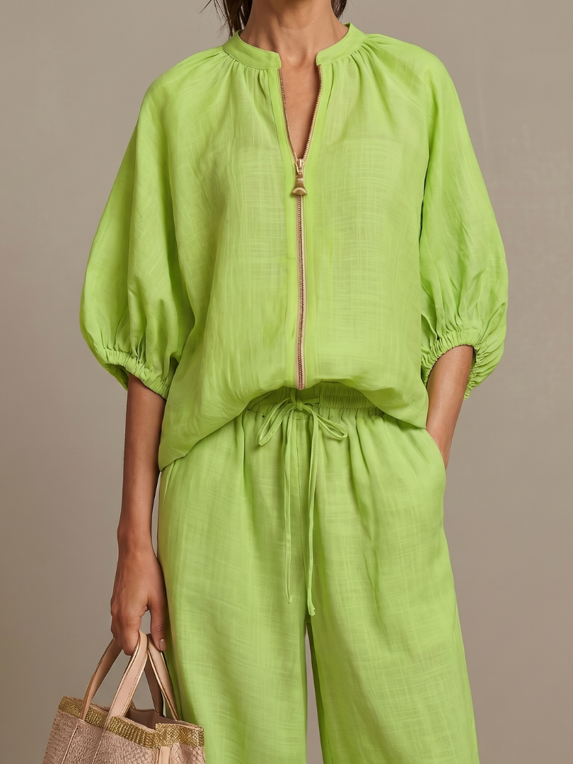 Nadia | Elegant Two Piece Set – Chic Blouse & Wide-Leg Trousers for Stylish Everyday Wear 6