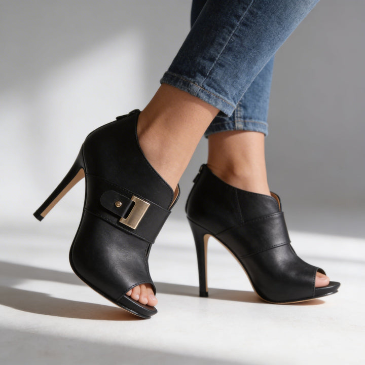 Nadia | Open Toe Stiletto Heels Elegant Summer Buckle Style 4