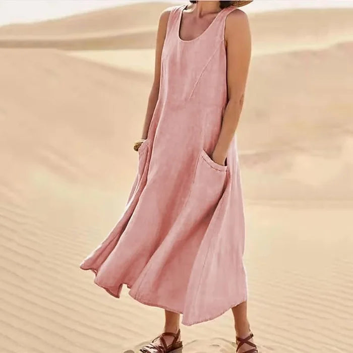 Natasha | Elegant & Casual Linen Dress 0