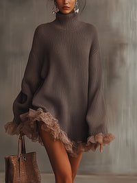 Emily | Abito Maglione Invernale Elegante con Volant