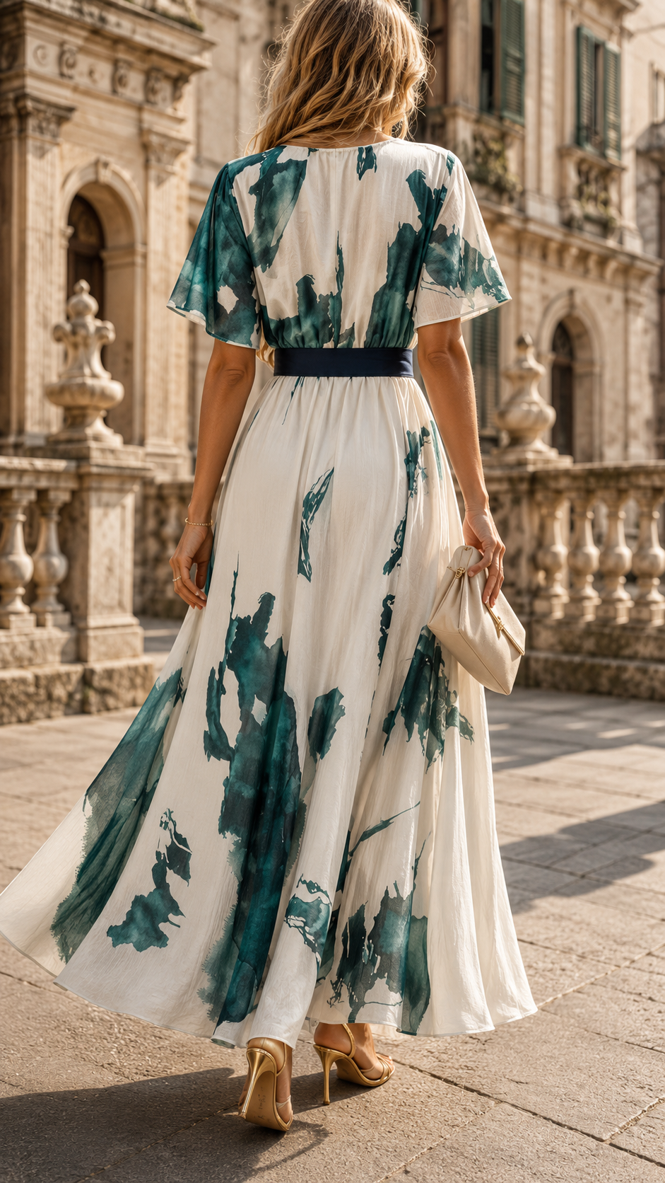 Nivara | Elegant Floral Maxi Dress – Artistic Wrap Style for Women 1