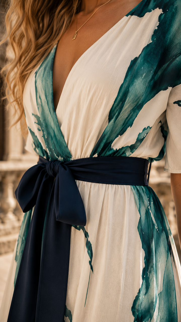 Nivara | Elegant Floral Maxi Dress – Artistic Wrap Style for Women 3
