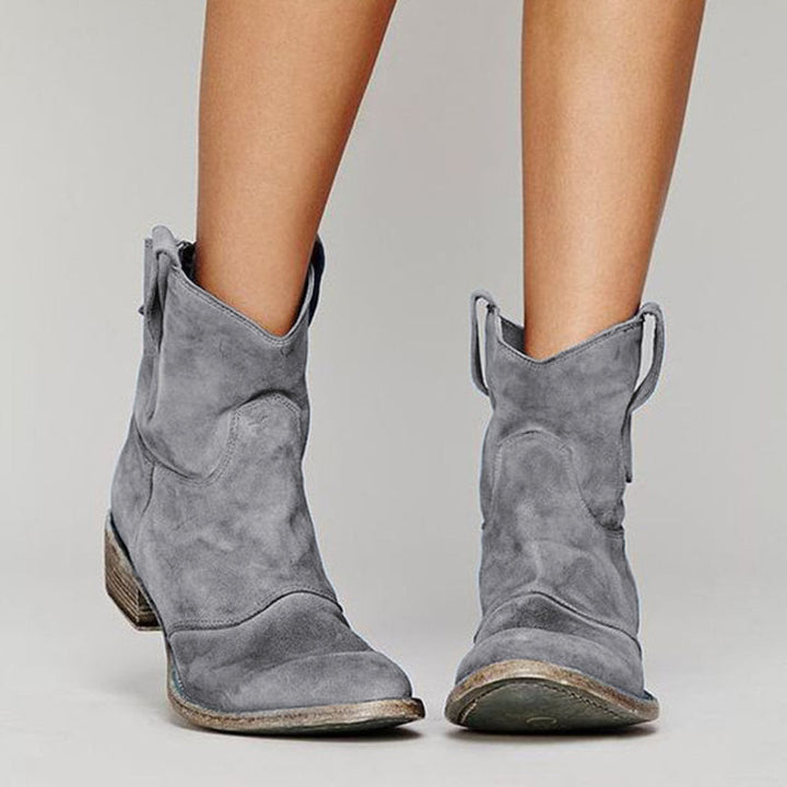 Nubri | Elegant Block Heel Black Ankle Boots for Women 6