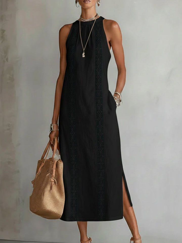 Isabella | Vestito midi estivo traspirante ricamato