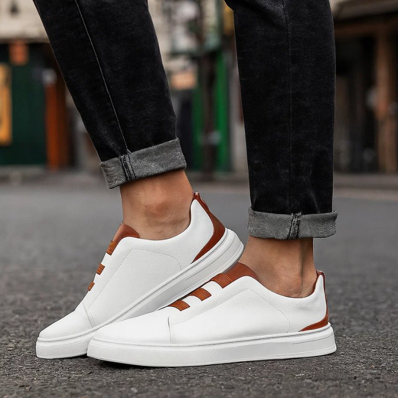Olivar | Comfortable, Stylish &amp; Versatile Men’s Leather Slip-On Sneakers 1