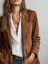 Lily | Eleganter, maßgeschneiderter Blazer aus Kunstwildleder für vielseitige Stylings