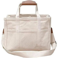 Charlotte | Ampia borsa a tracolla in tela con molte tasche
