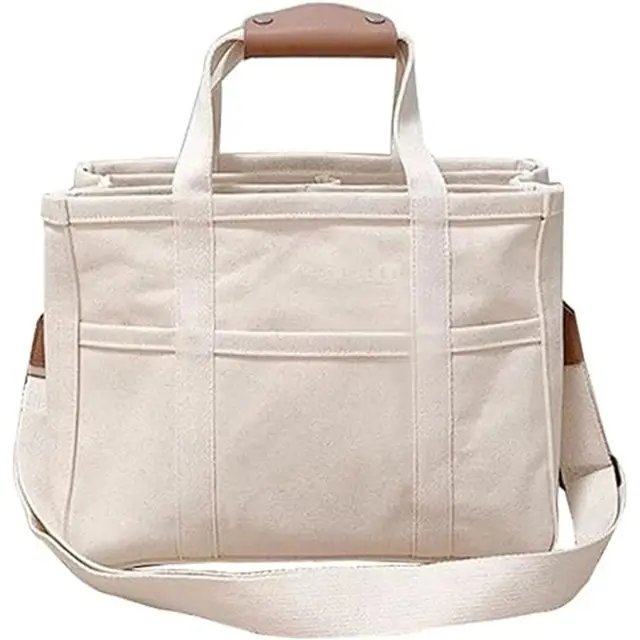 Olivia | Women's Large-Capacity Multi-Pocket Canvas Tote Bag Crossbody 0