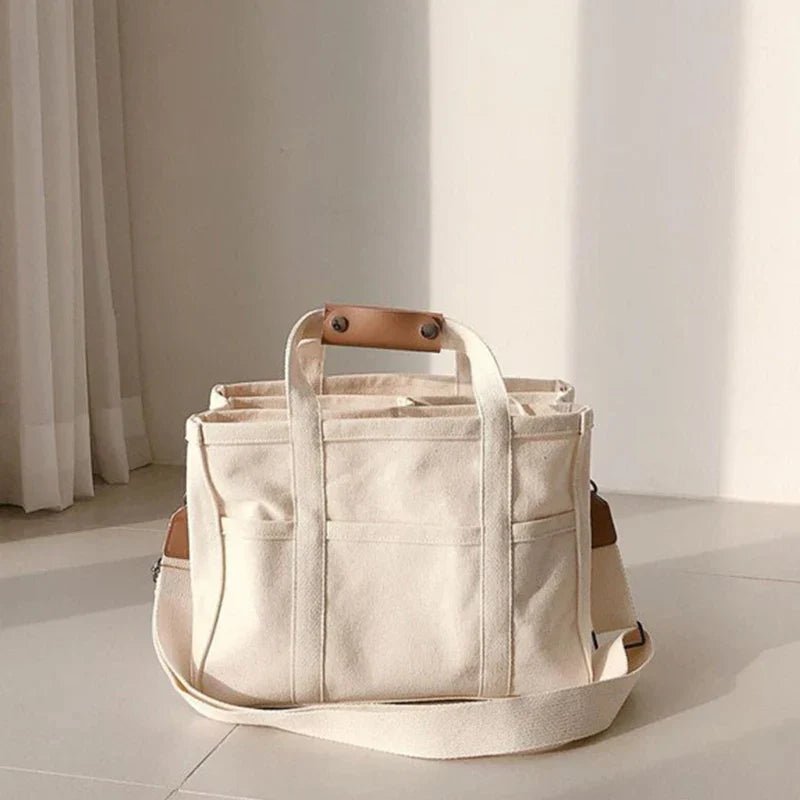 Olivia | Women's Large-Capacity Multi-Pocket Canvas Tote Bag Crossbody 1