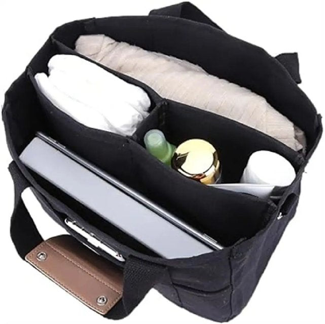 Olivia | Women's Large-Capacity Multi-Pocket Canvas Tote Bag Crossbody 4