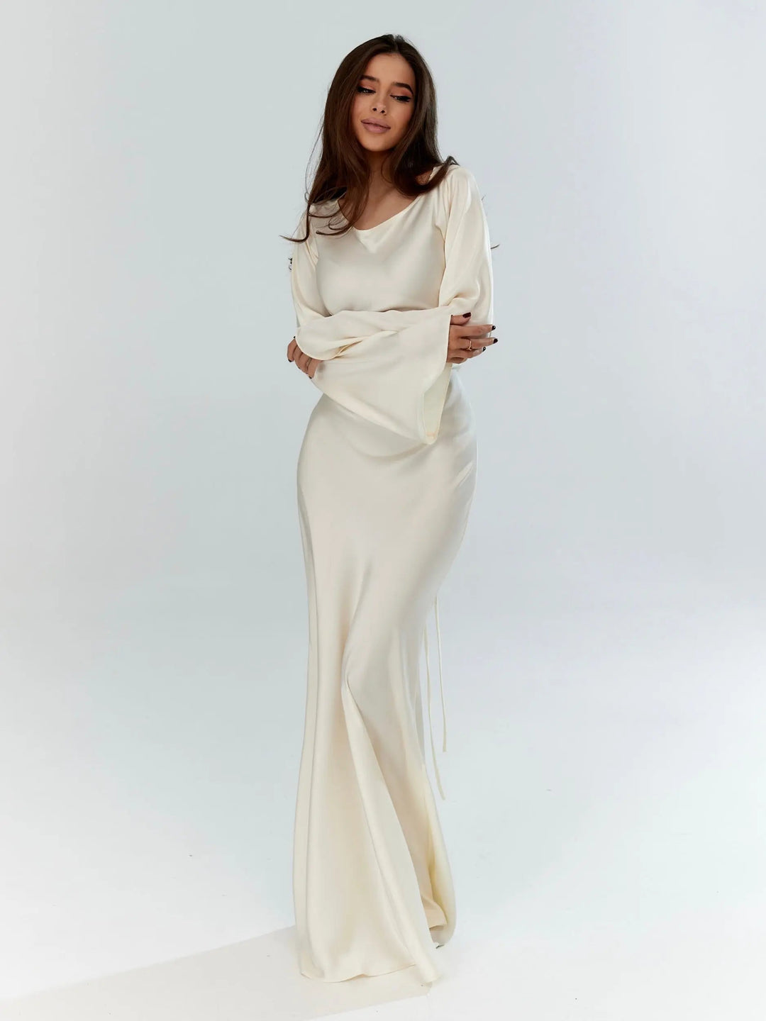 Ophelia | Elegant Long Sleeve Maxi Dress for Women – Fitted & Perfect for Special Occasions 0