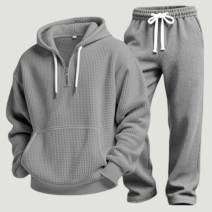 Oren | Comfortable Matching Hoodie and Sweatpants Set – Soft Waffle Knit 10