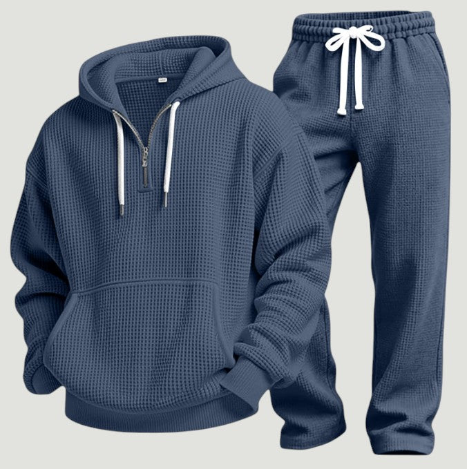 Oren | Comfortable Matching Hoodie and Sweatpants Set – Soft Waffle Knit 6