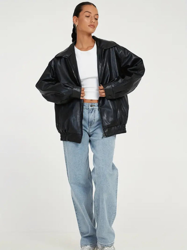 Oriana | Black Leather Jacket – Elegant, Versatile & Stylish 0