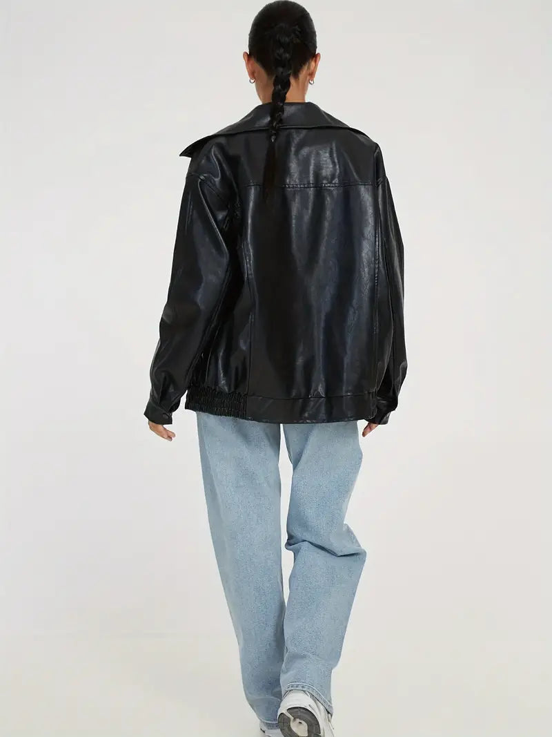 Oriana | Black Leather Jacket – Elegant, Versatile & Stylish 2