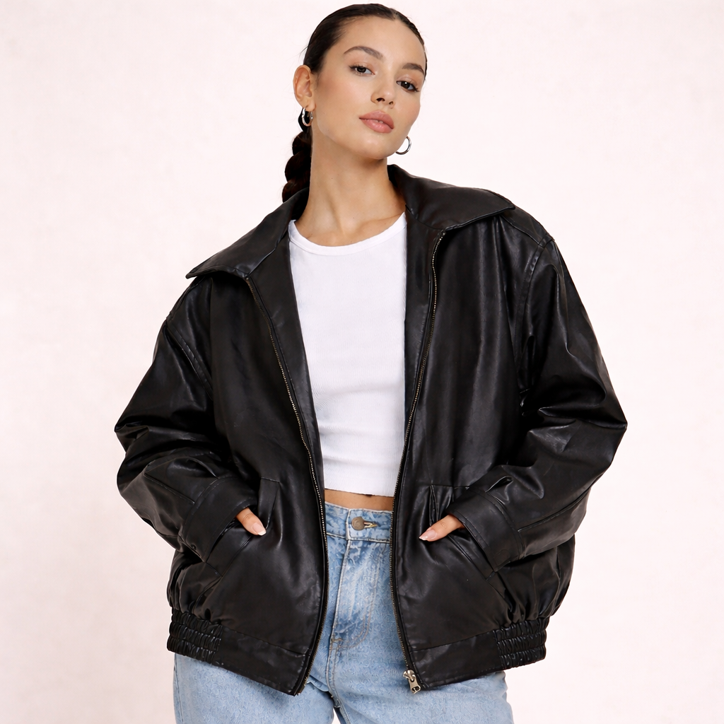Oriana | Black Leather Jacket – Elegant, Versatile & Stylish 7