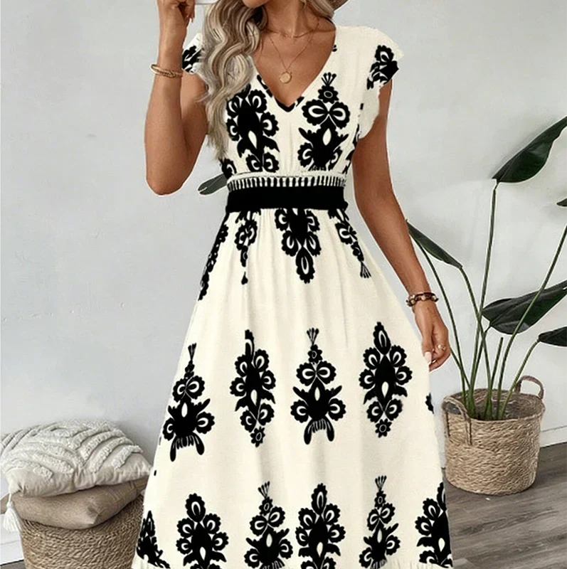 Osyrel | Elegant Floral Midi Dress for Women – Flattering & Versatile Design 11