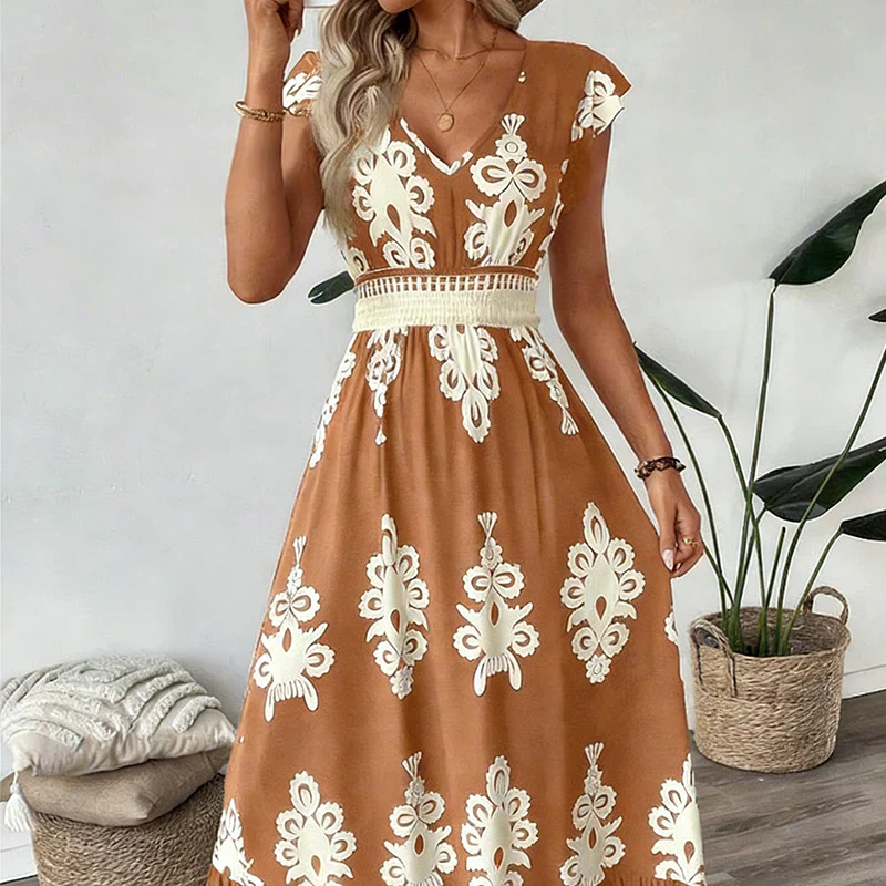 Osyrel | Elegant Floral Midi Dress for Women – Flattering & Versatile Design 12