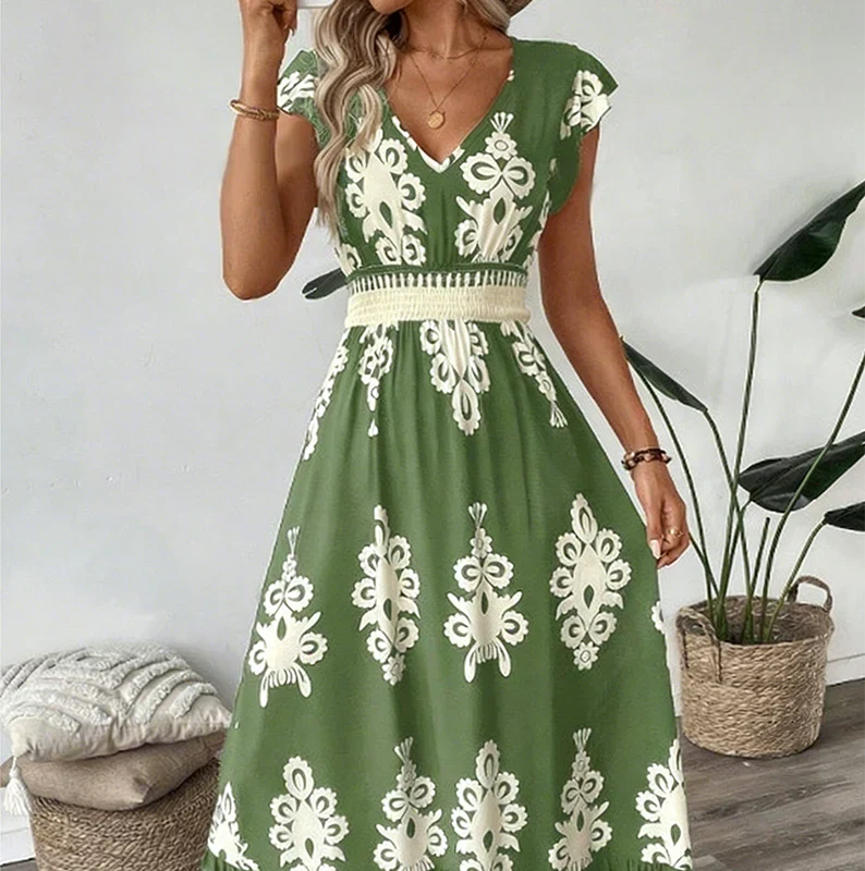 Osyrel | Elegant Floral Midi Dress for Women – Flattering & Versatile Design 5