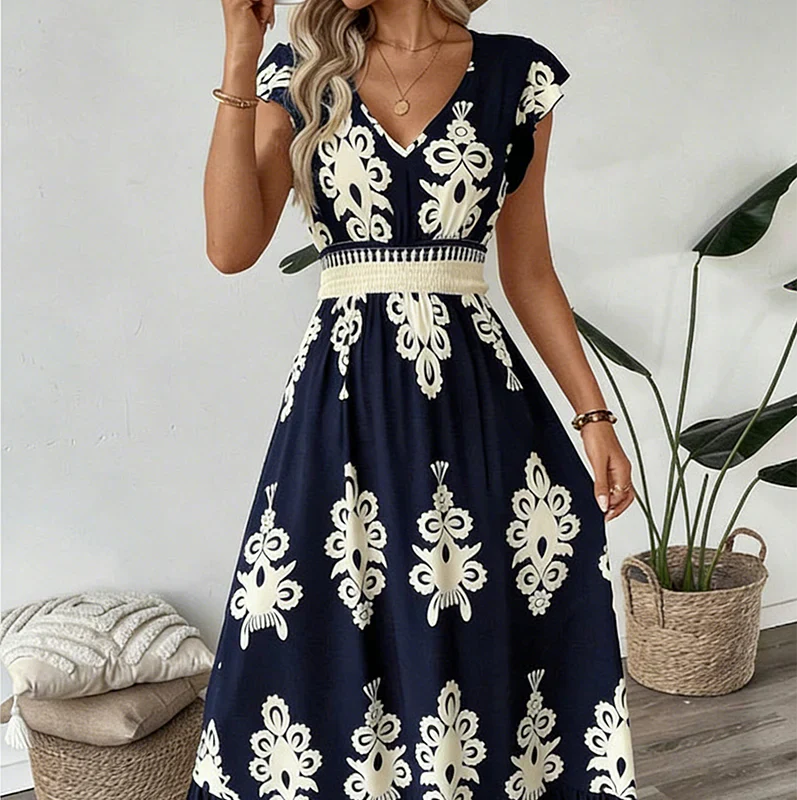 Osyrel | Elegant Floral Midi Dress for Women – Flattering & Versatile Design 9