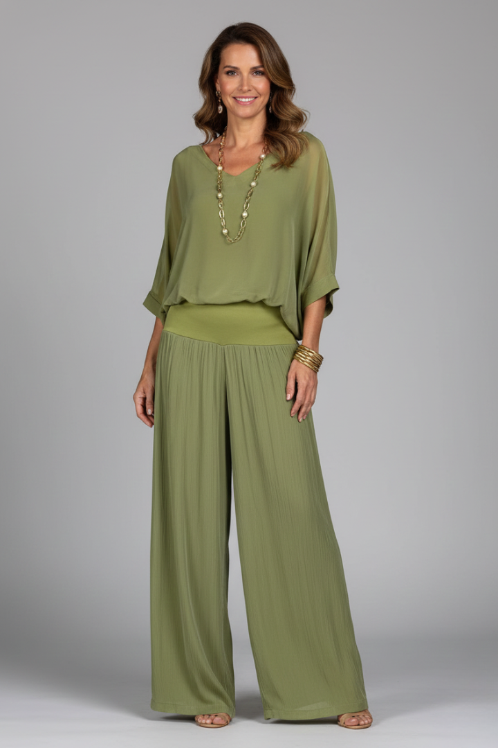 Pavina | Effortless Women’s Set – Flattering, Relaxed Fit Two Piece Loungewear 0