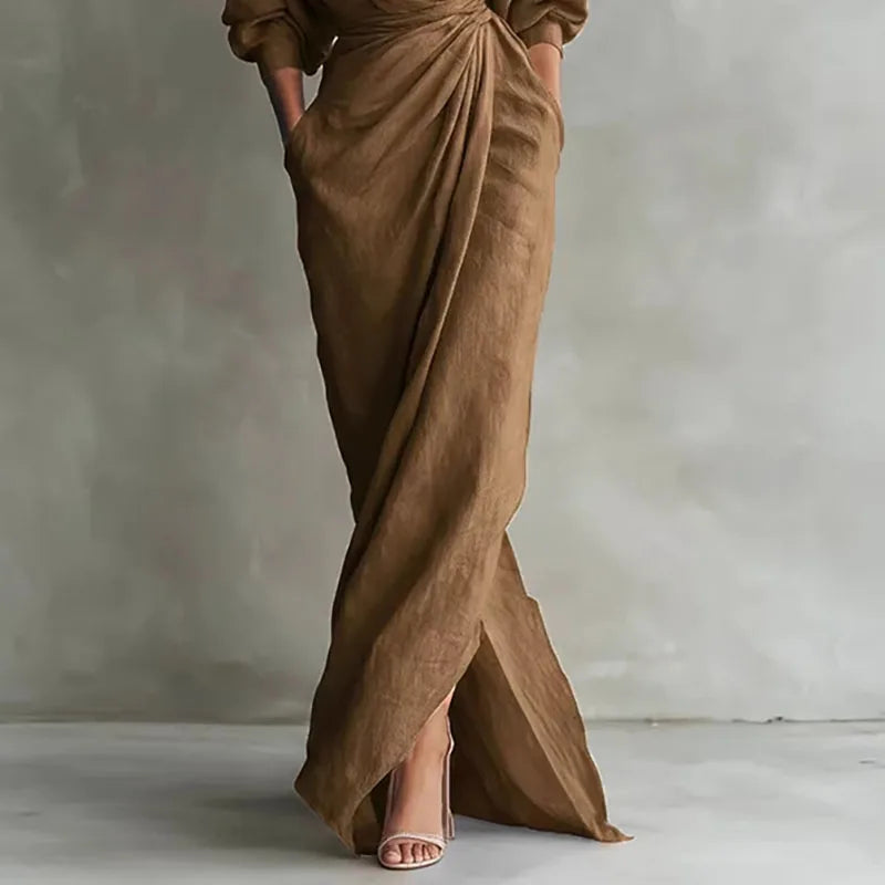 Penelope | Elegant Women's V-Neck Wrap Maxi Dress – Flattering & Versatile for Formal Events 3