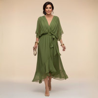 Margaret | Schmeichelndes Wickel-Midikleid mit V-Ausschnitt