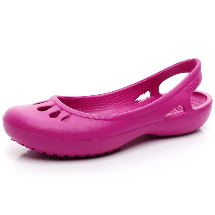 Penelope | Women's Comfortable Sandals Lightweight Waterproof Jelly Flat Cut-Out Slides 3