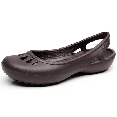 Penelope | Women's Comfortable Sandals Lightweight Waterproof Jelly Flat Cut-Out Slides 7