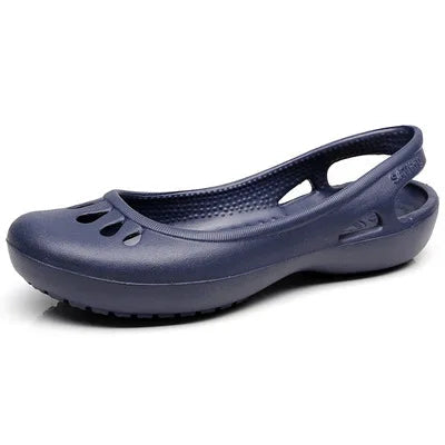 Penelope | Women's Comfortable Sandals Lightweight Waterproof Jelly Flat Cut-Out Slides 8