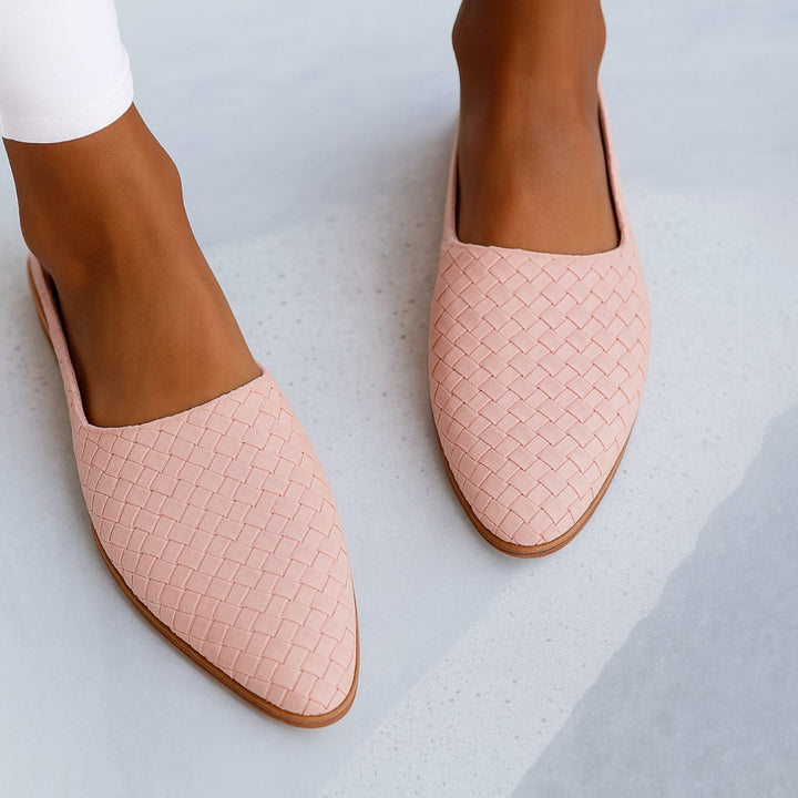 Penelope | Women's Leather Woven Pointed-Toe Slingback Comfortable Sandals 7