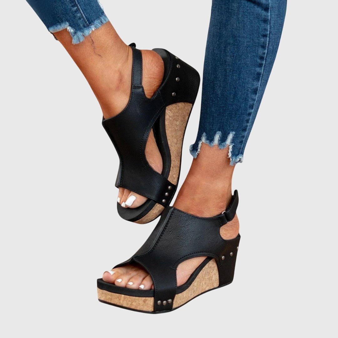 Penelope | Women's Orthopedic Cork Wedge Open-Toe Comfortable Sandals 8