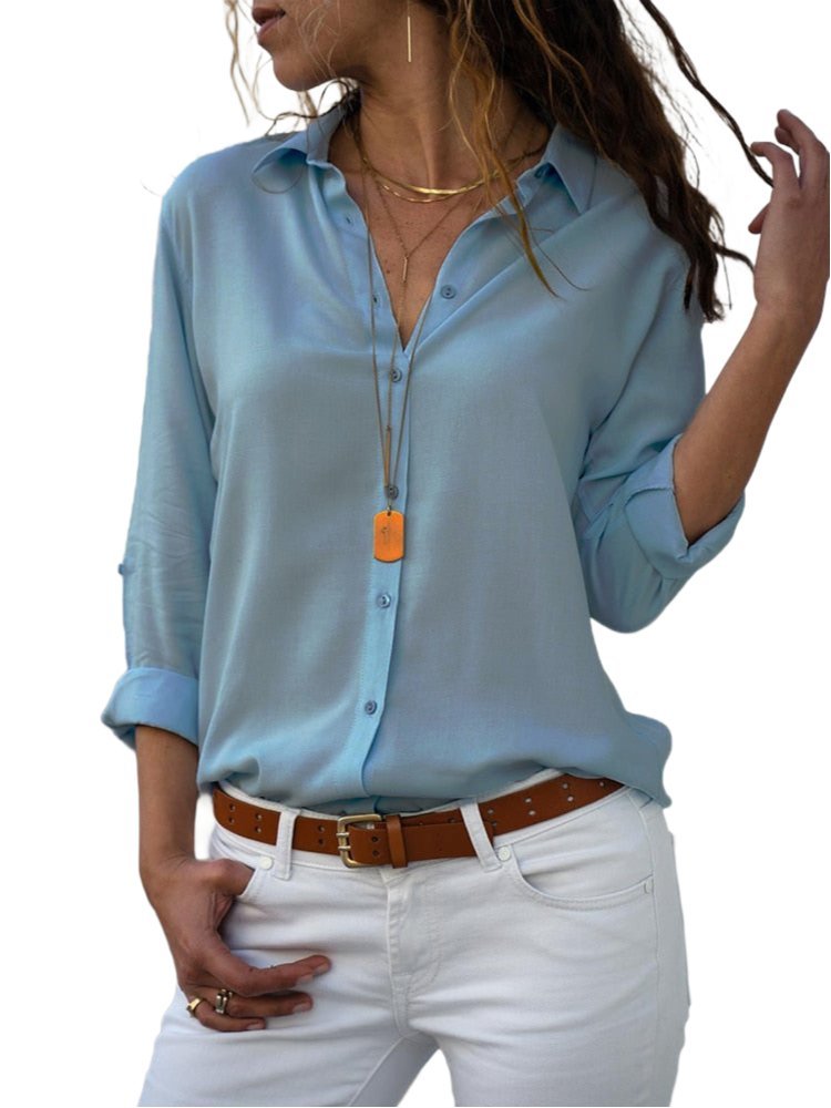 Penny | Crisp, Relaxed &amp; Versatile Women’s Button Down Long Sleeve Shirt 0