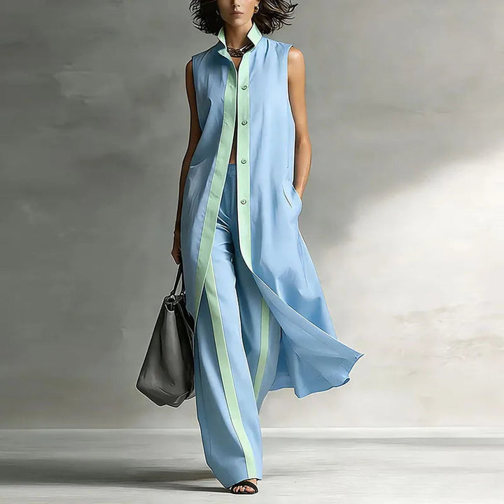 Persephone | Elegant & Comfortable Women's Two Piece Set - Sleeveless Wide Leg Co Ord Set 1