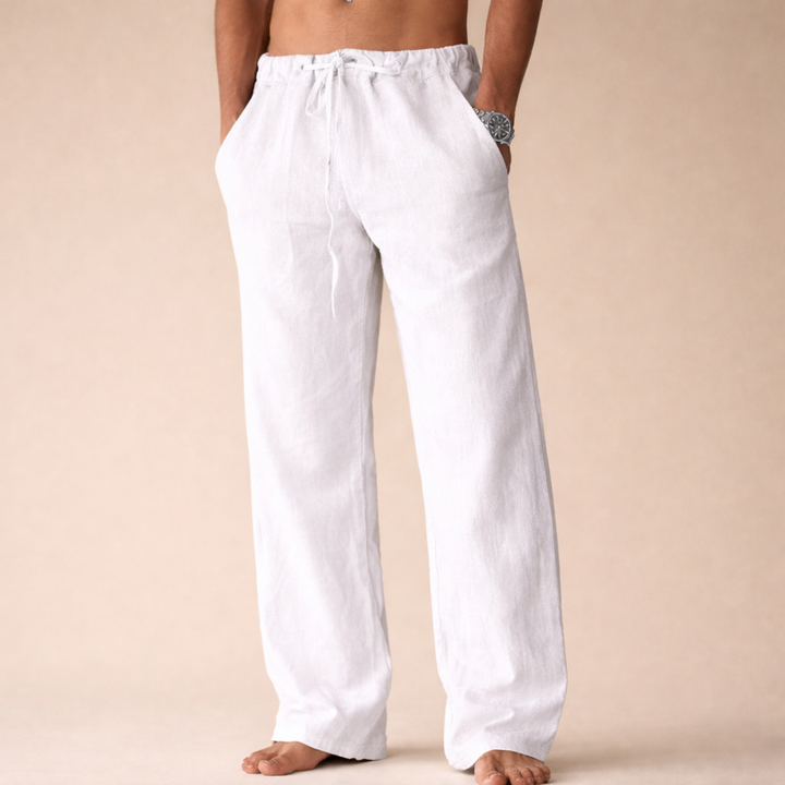Phelan | White Linen Trousers – Breathable, Comfortable & Perfect for Summer 0