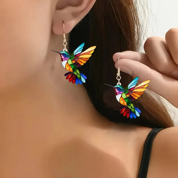 Ravellia | Colorful & Lightweight Hummingbird Earrings for Women 0