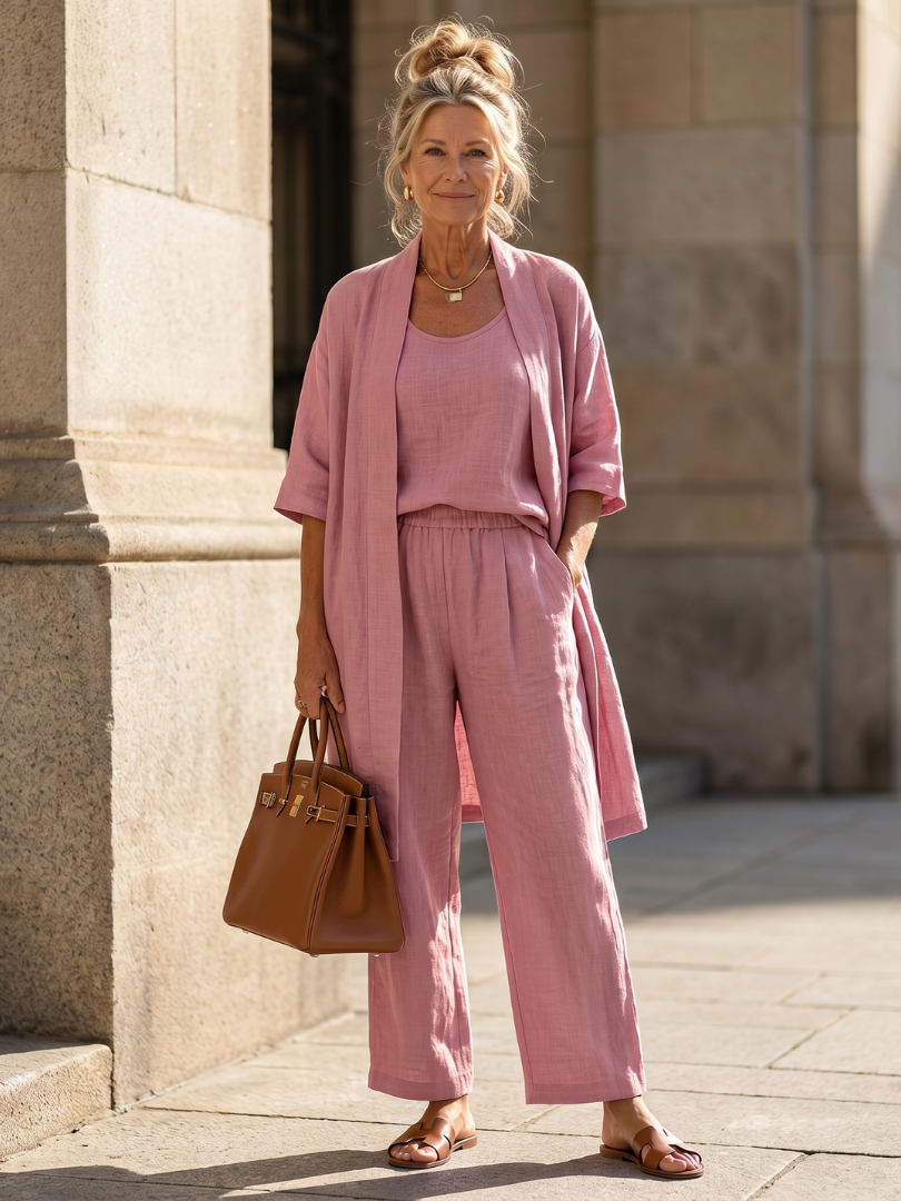 Renae | Lightweight, Relaxed Fit Women's Outfit – Breezy Three-Piece Set 0
