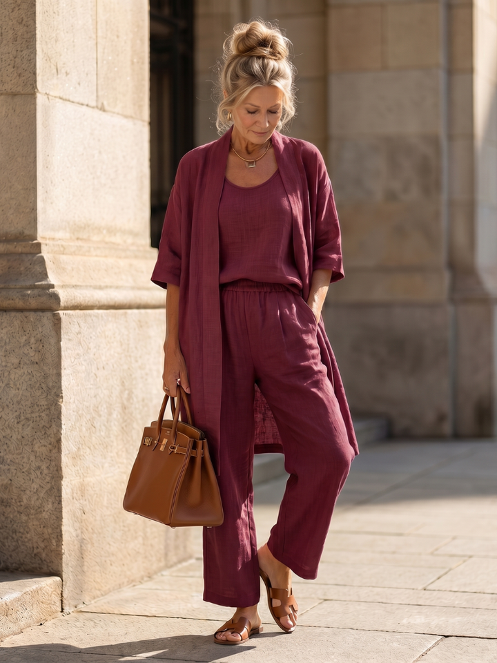 Renae | Lightweight, Relaxed Fit Women's Outfit – Breezy Three-Piece Set 8