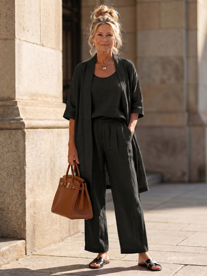 Renae | Lightweight, Relaxed Fit Women's Outfit – Breezy Three-Piece Set 9