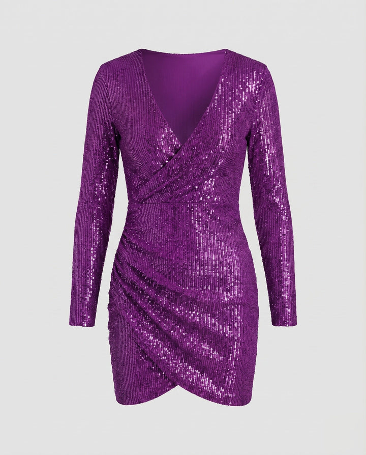 Rivelle | Women's Dress Cocktail Mini Wrap Ruffles Bodycon Elegant Fit 6