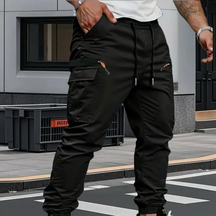 Rolan | Comfortable Black Cargo Pants - Stylish, Functional & Perfect for Everyday Wear 3
